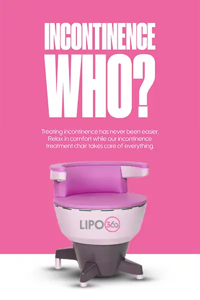 LIPO360 EMS Chair Can Help with Urinary Incontinence 2 Image of a urinary incontinence treatment seat Bakewell